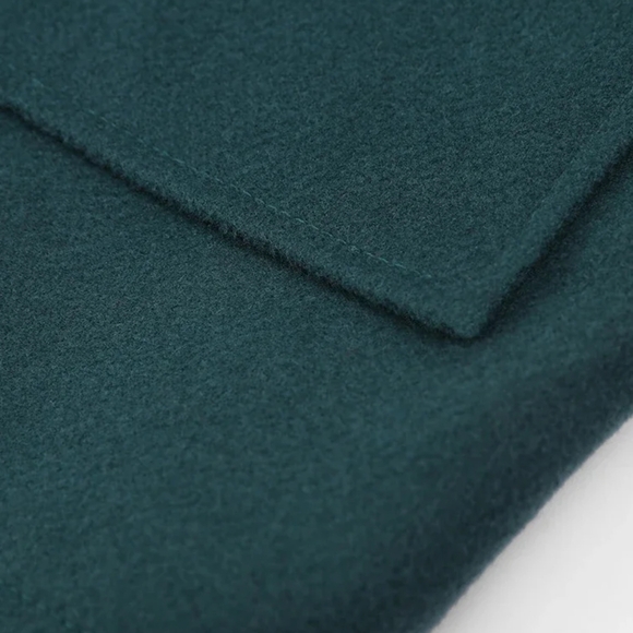 Green Autumn Winter Bomber Jacket For Women Vintage Faux Fur - Picture 6 of 8